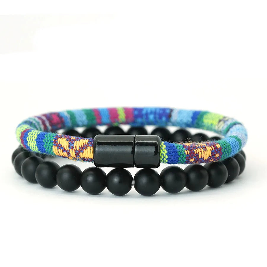 Pulseiras Nomad – Tecido e Pedra