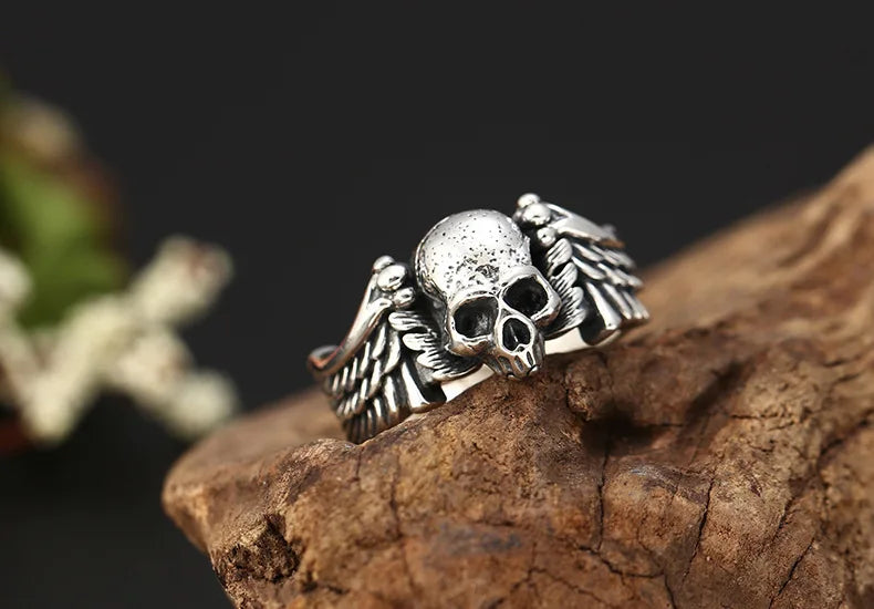Anel Skull - Prata 925 (Ajustável)