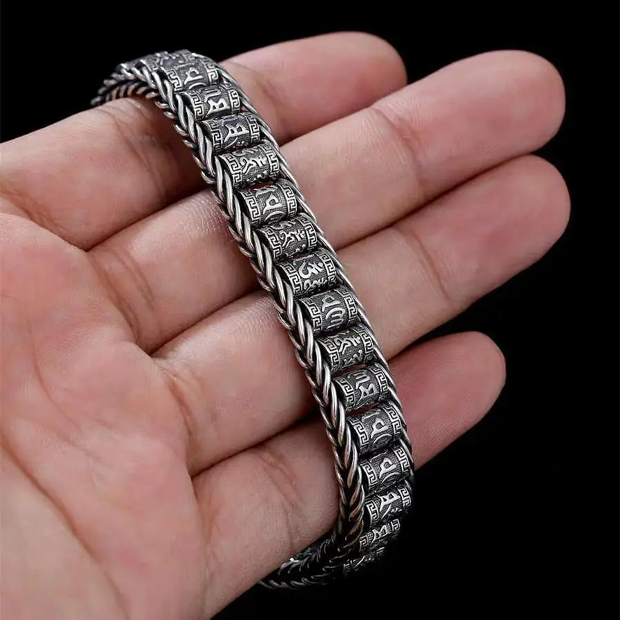 Pulseira Mantra Budista - Prata 925
