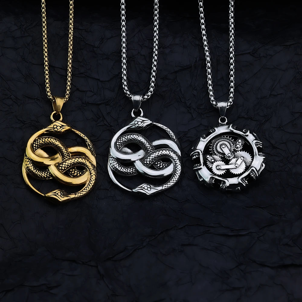 Colar Iron Serpent - Aço Inoxidável