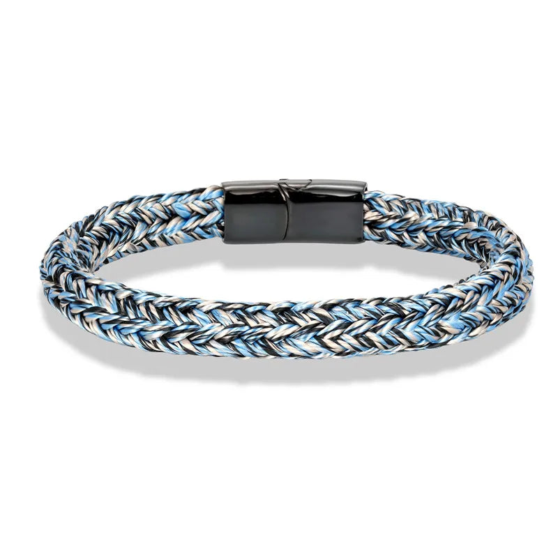 Pulseira Vértice – Corda Náutica e Aço Inoxidável