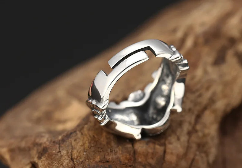 Anel Skull - Prata 925 (Ajustável)