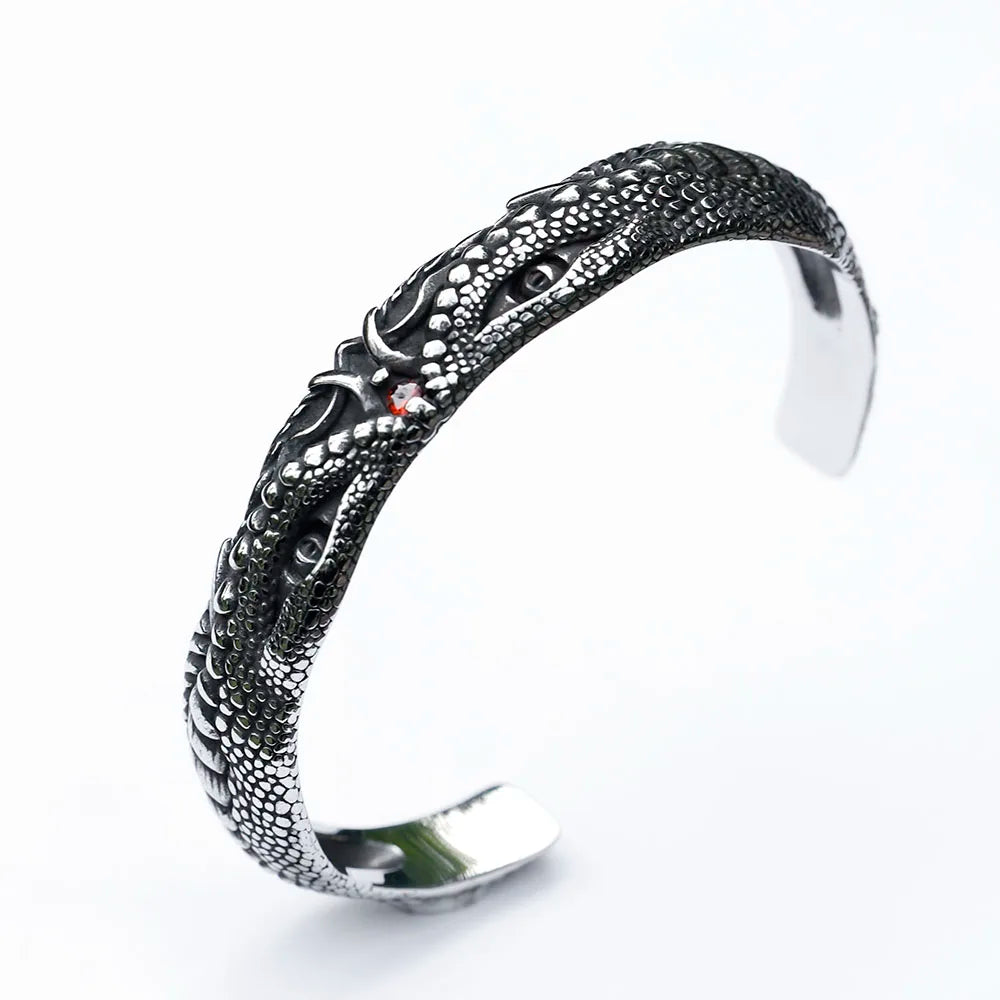 Bracelete Dragão de Valhalla - Aço Inoxidável